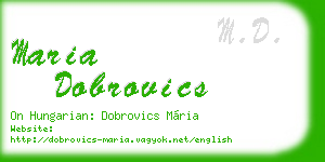 maria dobrovics business card