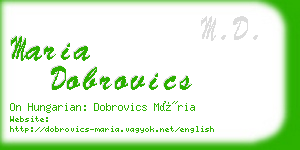 maria dobrovics business card